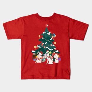 Dogs and xmas tree Kids T-Shirt